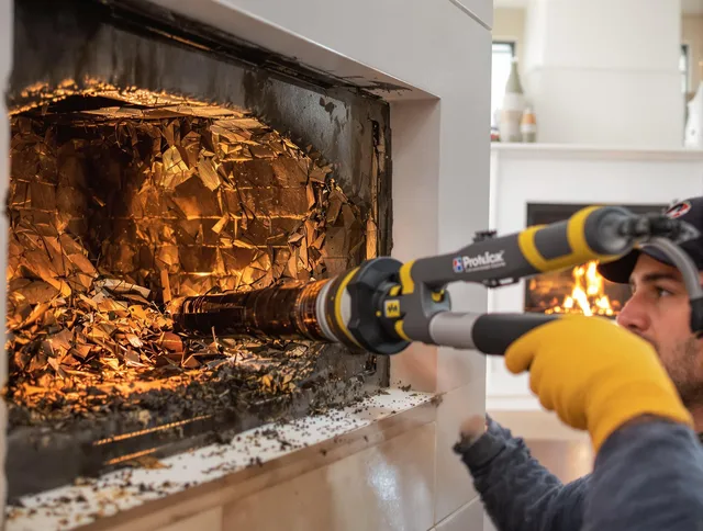 Professional chimney cleaning by Berea Chimney Sweep in Berea, OH