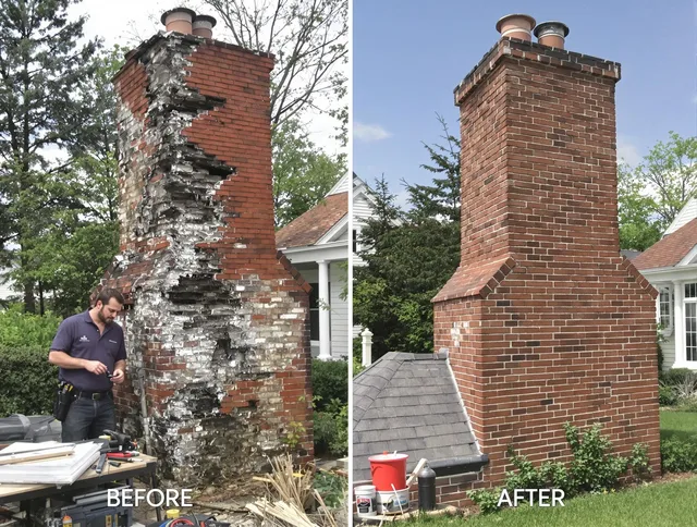 Berea Chimney Sweep performing a full chimney restoration in Berea, OH