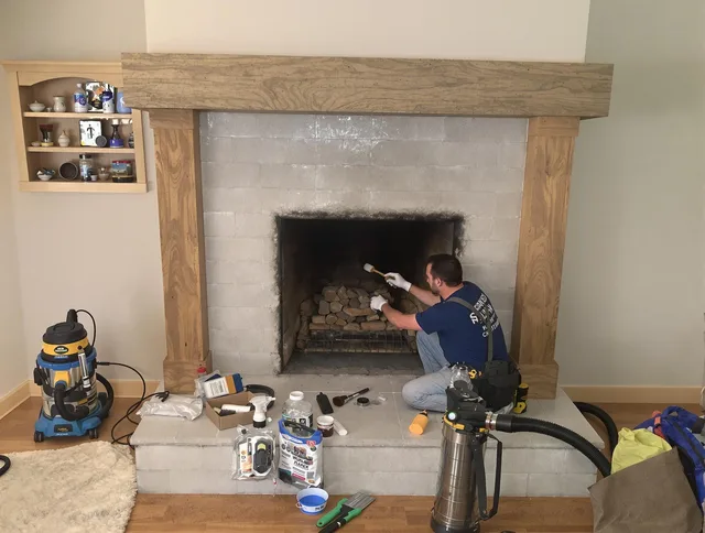 Detailed creosote removal process by Berea Chimney Sweep in Berea, OH