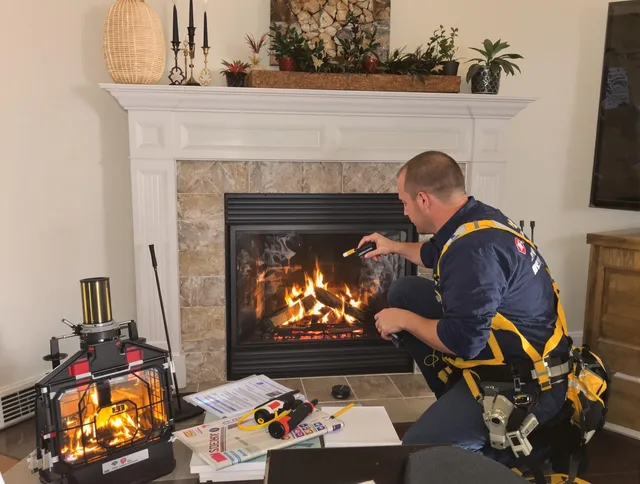Safety-focused fireplace inspection by Berea Chimney Sweep in Berea, OH