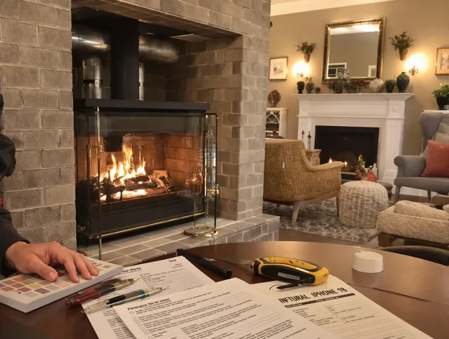 Berea Chimney Sweep verifying fireplace safety measures in Berea, OH